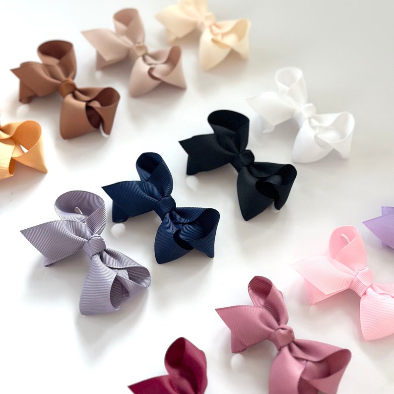 NEW Pick your own Ribbon Bow snap clips, hair clips, Baby girl hair clips, toddler hair clips, cute bow, grosgrain ribbon clip, baby bow image 4
