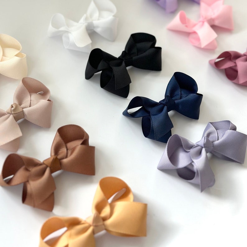 NEW Pick your own Ribbon Bow snap clips, hair clips, Baby girl hair clips, toddler hair clips, cute bow, grosgrain ribbon clip, baby bow image 4