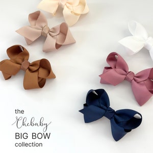 NEW Pick your own Ribbon Bow snap clips, hair clips, Baby girl hair clips, toddler hair clips, cute bow, grosgrain ribbon clip, baby bow image 1