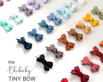 NEW! Pick your own | Mini Bow snap clips, hair clips, Baby girl hair clips, toddler hair clips, tiny bow, grosgrain ribbon clip, baby bow