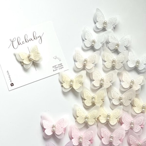 Glitter Butterfly Hair Clips: Baby Girl Alligator Clips