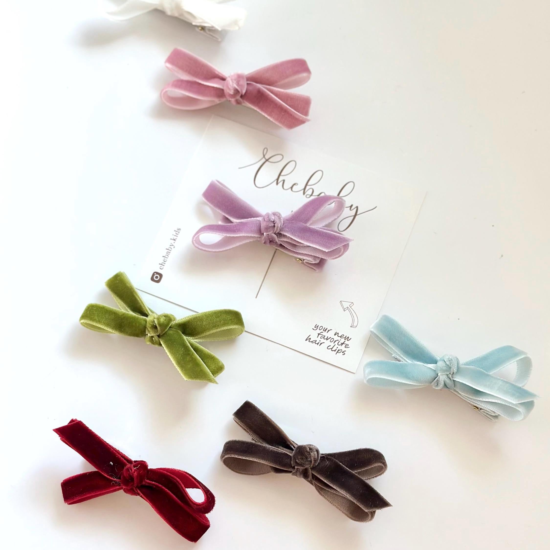 Velvet Bow Hair Clip - Etsy display picture 2