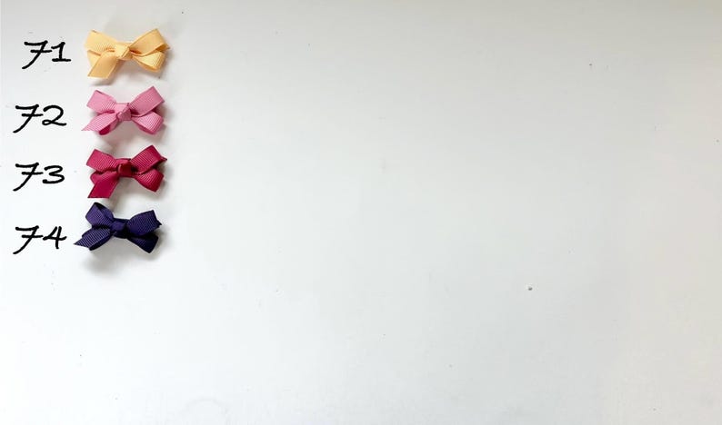 Mini lazos de cinta de grogrén con broches: accesorios para el cabello de niña imagen 4