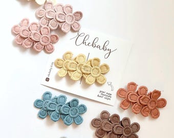 Flower Snap Clip | Neutral Toddler Hair Accessory