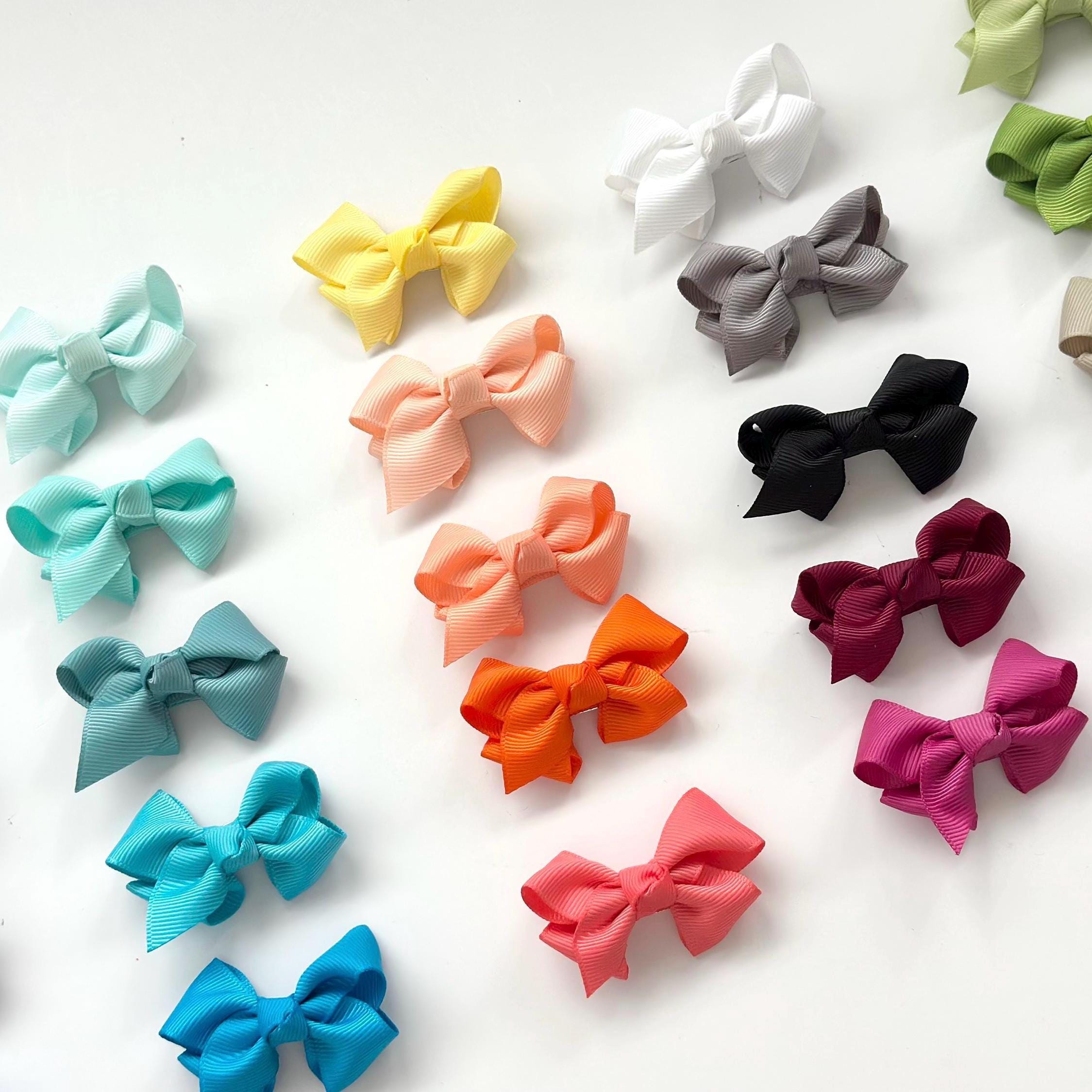 Medium Grosgrain Ribbon Bow Snap Clips - Baby & Toddler Hair ...