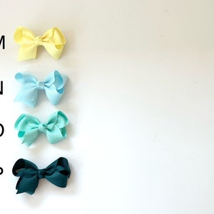 NEW Pick your own Ribbon Bow snap clips, hair clips, Baby girl hair clips, toddler hair clips, cute bow, grosgrain ribbon clip, baby bow image 3