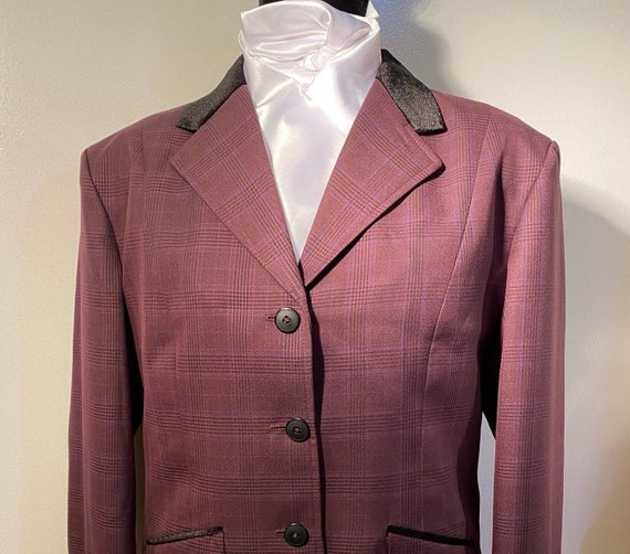 Burgundy Plaid Hunt Coat