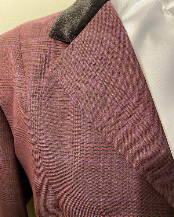 Burgundy Plaid Hunt Coat