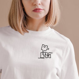 T-shirt Line Art - Puzzel - minimalistisch en stijlvol T-shirt