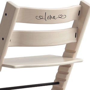 Pegatina con nombre, calcomanía con nombre, personalizada, individual, pegatina de vinilo, Stokke, Hauck, trona, TrippTrapp, pegatina, nombre