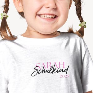 T-shirt écolier personnalisable 2025 – pour filles et garçons