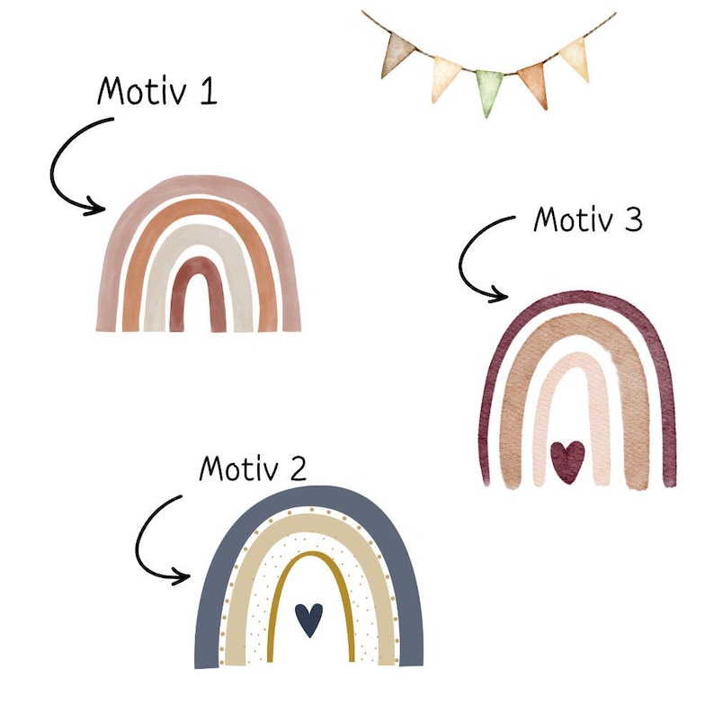 Personalized cotton bag with rainbow motif – sustainable & high-quality gift idea for birth, christening or birthday image 3