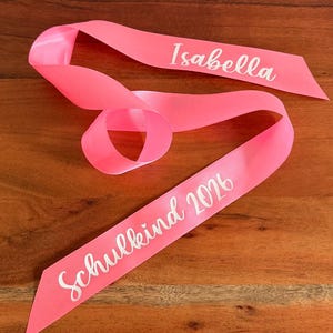 Nastro di raso personalizzato per coni scolastici con nome e anno | Nastro per coni scolastici, coni per asilo, nastro decorativo, nastro per matrimonio, nastro regalo