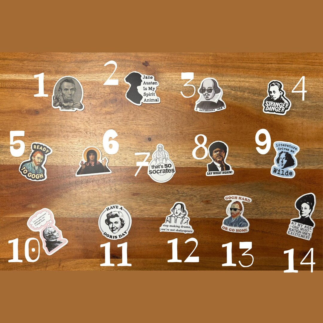 Influential Sticker Stickers of Famous People With Funny Sayings, Vinyl Stickers ...