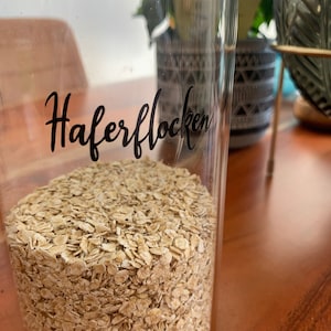 Vinyl sticker for storage jars - black -