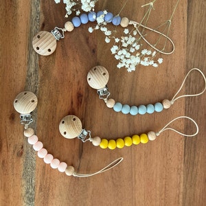 Pacifier chain for babies with silicone beads