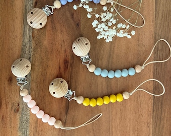 Pacifier chain for babies with silicone beads