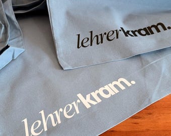 Bolsa de yute "Cosas para profesores" color terracota – Bolsa de algodón orgánico para profesores y profesores en prácticas, regalo de despedida para el colegio, bolsa de mano para profesores, bolsa de la compra