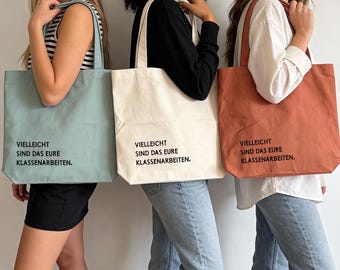 Perhaps these are your classwork tote bags made of organic cotton – a gift idea for teachers | Sustainable shopping bag