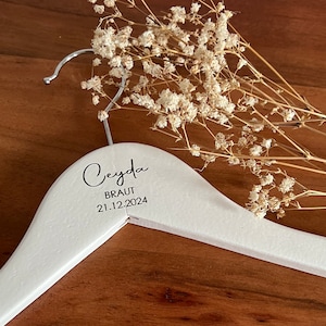 Hochzeitskleid, Kleiderbügel mit Druck, personalisierte Bügel