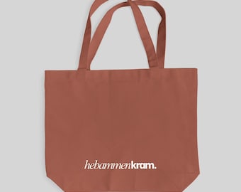 Bolso de tela de algodón orgánico "Cosas de partera" | Regalo para parteras y asistentes de parto | Bolsa de compras sostenible de 18 L