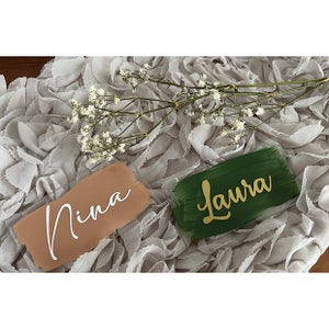Acrylglas Platzkarten Namensschilder Hochzeit Standesamt personalisiert