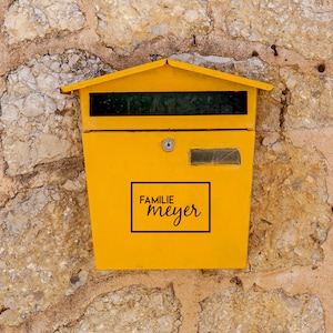 Briefkasten Namenssticker, Namensaufkleber, personalisiert, individuell, Vinylsticker, Fenster, Scheiben
