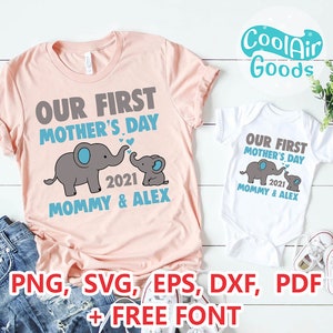 Download Our First Mothers Day Our First Mothers Day Svg Elephant Etsy