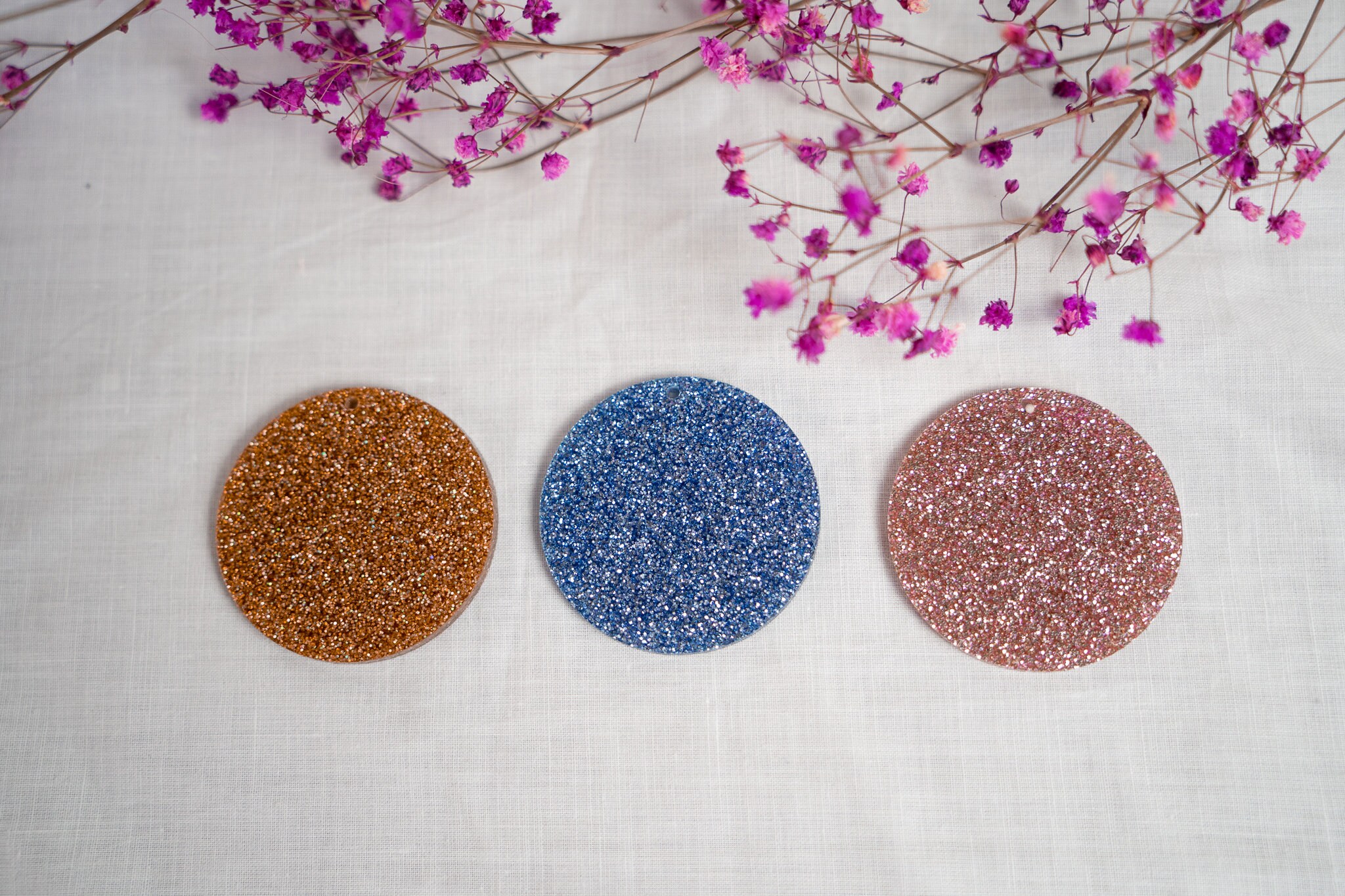 49mm Glitter Acrylic Blanks/keychain blanks/blanks/craft Etsy