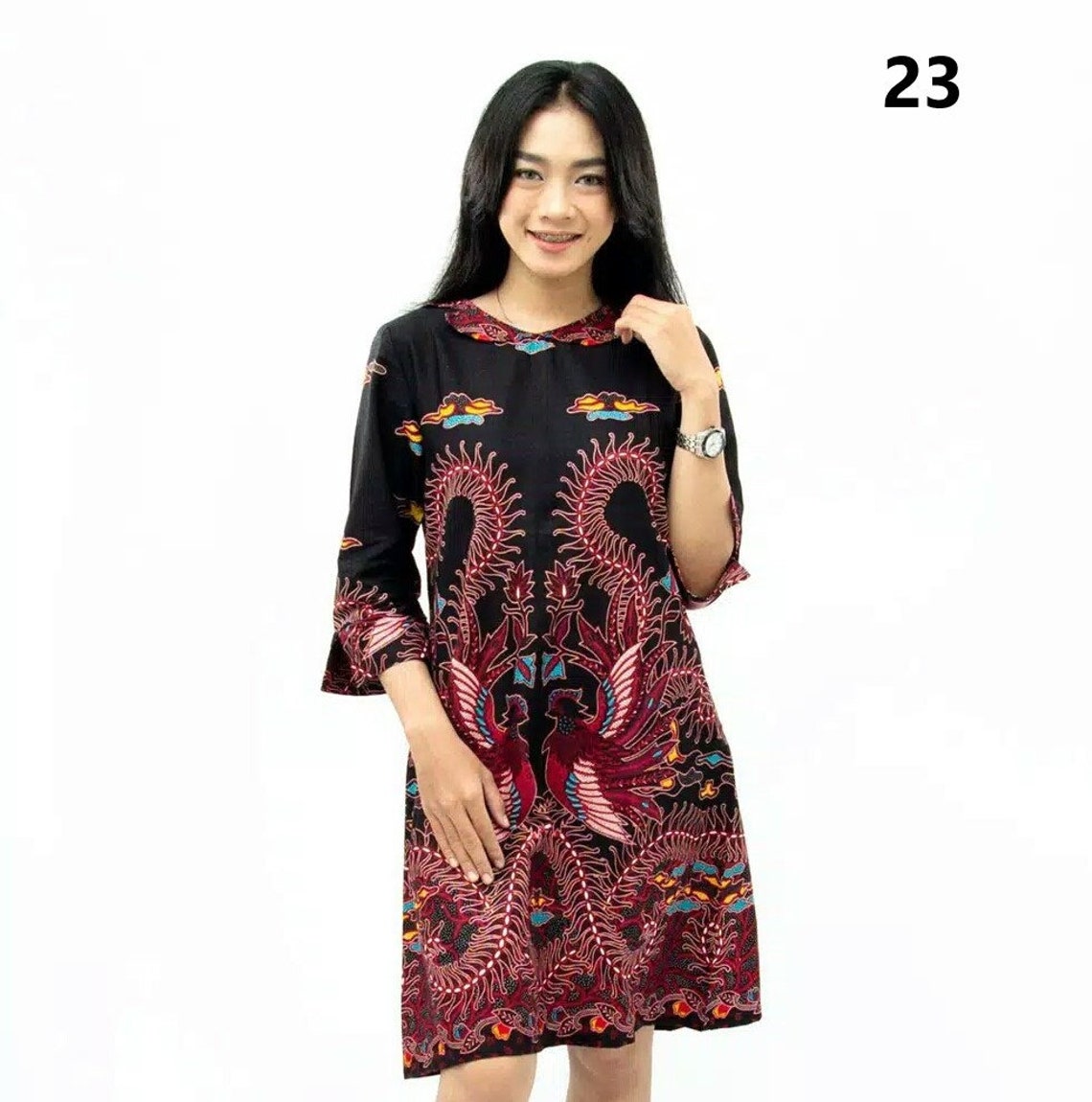 BATIK DRESS INDONESIA/ Formal Batik Dress/ Printed Dress/ - Etsy