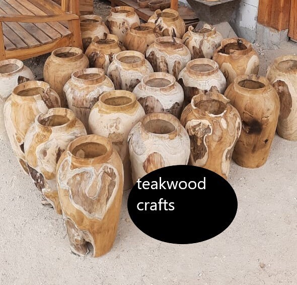 Big Size 5kg TEAK WOOD VASE/ Floor Vase / Rustic Vase/ Wooden Etsy