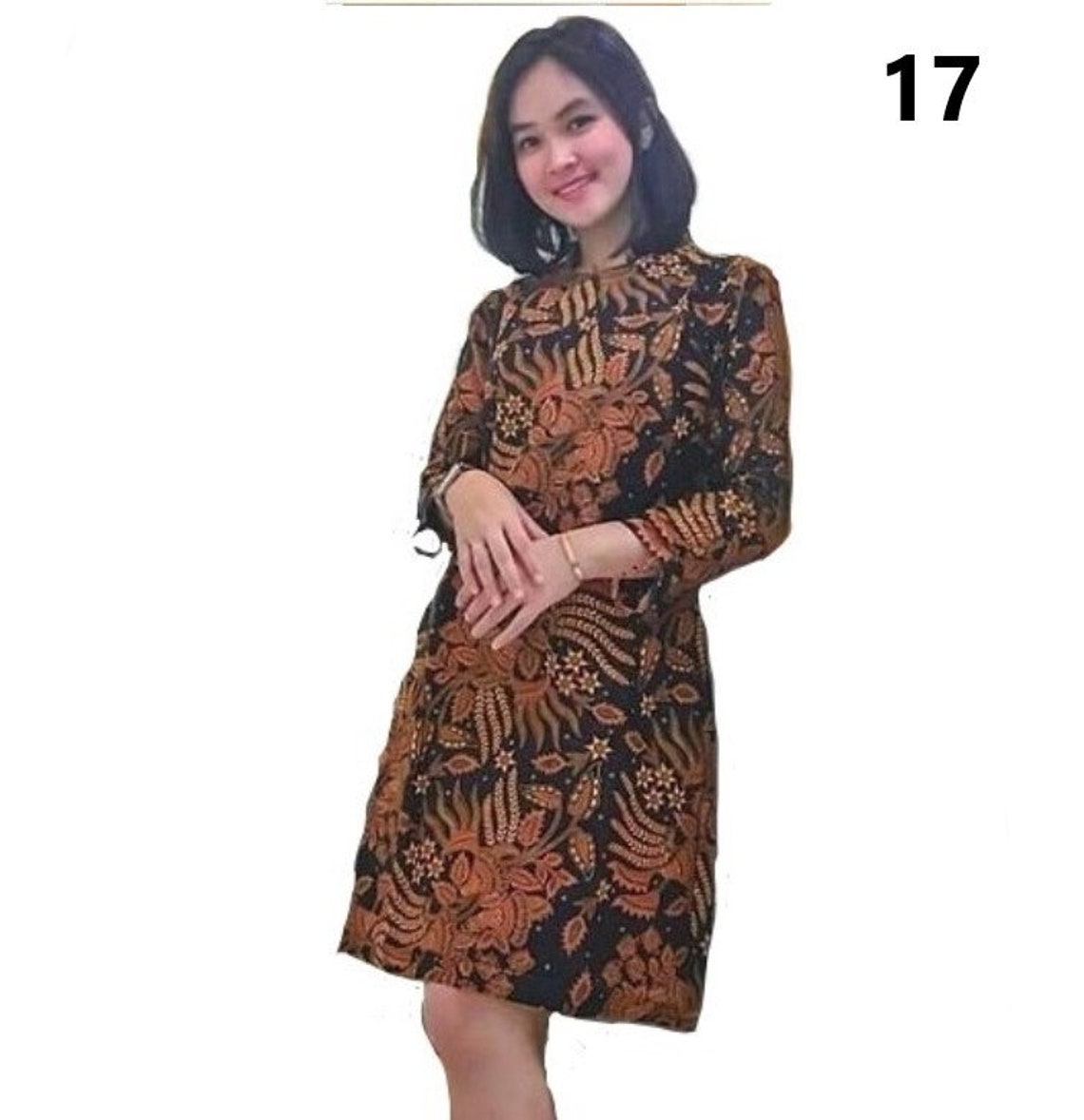 BATIK DRESS INDONESIA/ Formal Batik Dress/ Printed Dress/ Etsy