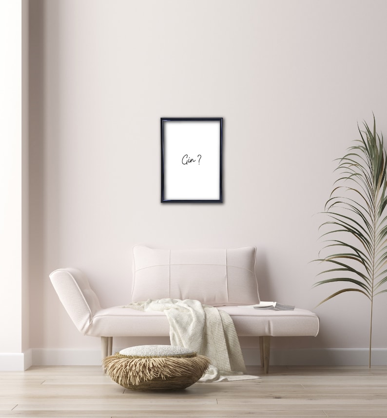 Quote Wall Art Framed Wall Art Wall Art Print Funny Quote Gin? Wall Art Print Digital Print Kitchen Wall Art Quote Print