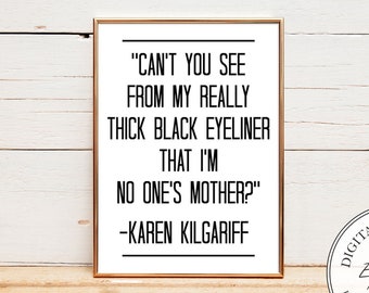My Favorite Murder Wall Art And Feminist Poster, MFM Quote Karen Kilgariff My Favorite Murder Merch, True Crime Gift Ideas For Crime Junkies