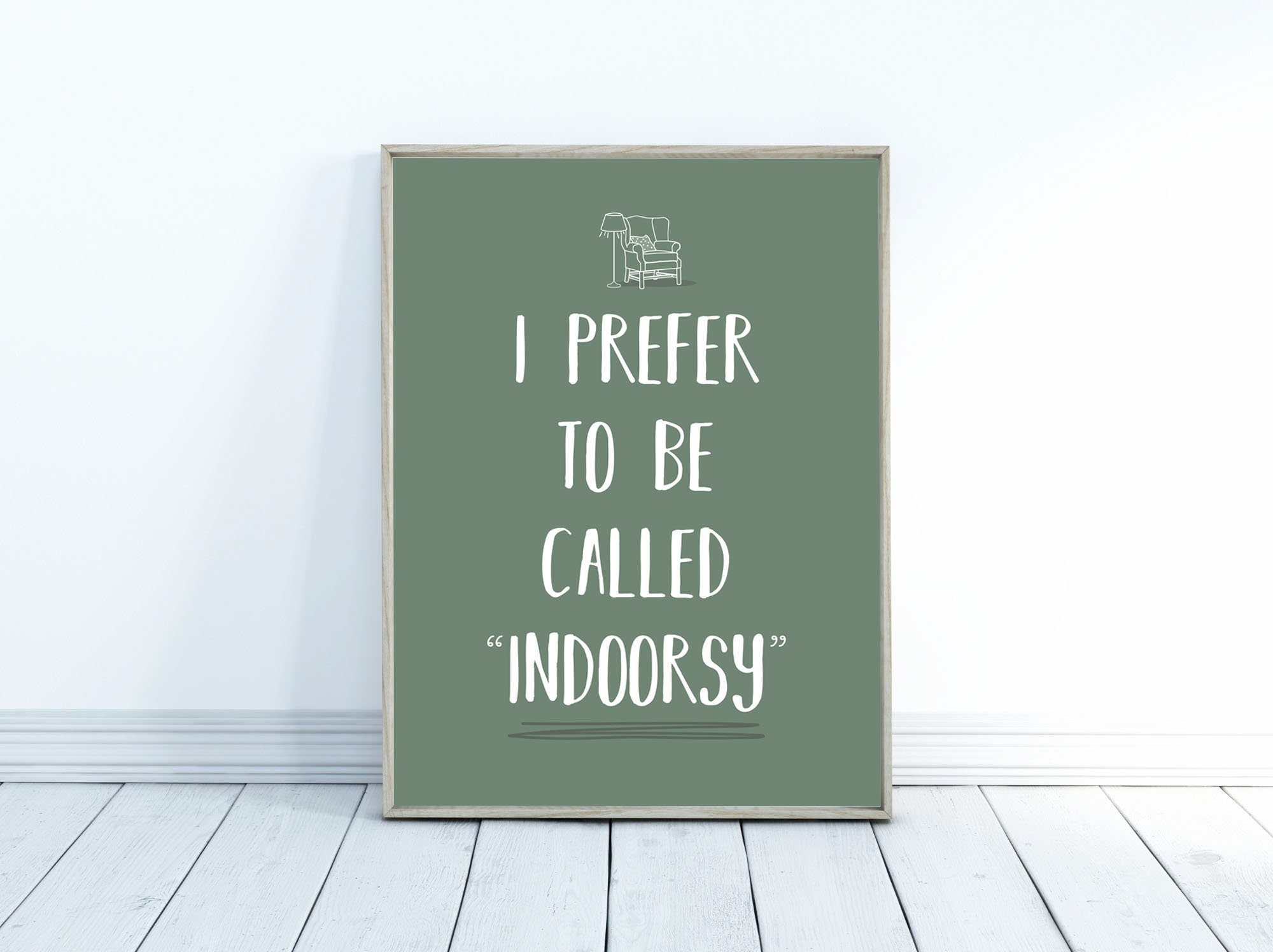 Indoorsy Funny Printable for Living Room Wall Art, Homebody Art Print ...