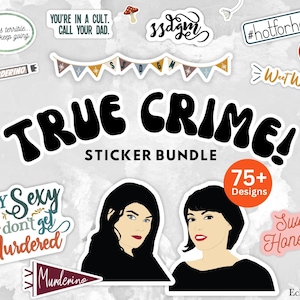 My Favorite Murder Sticker Sheet For Cricut, MFM Stickers True Crime SVG, Cricut Printable Sticker, SVG Bundle For Sublimation, Quote Decals
