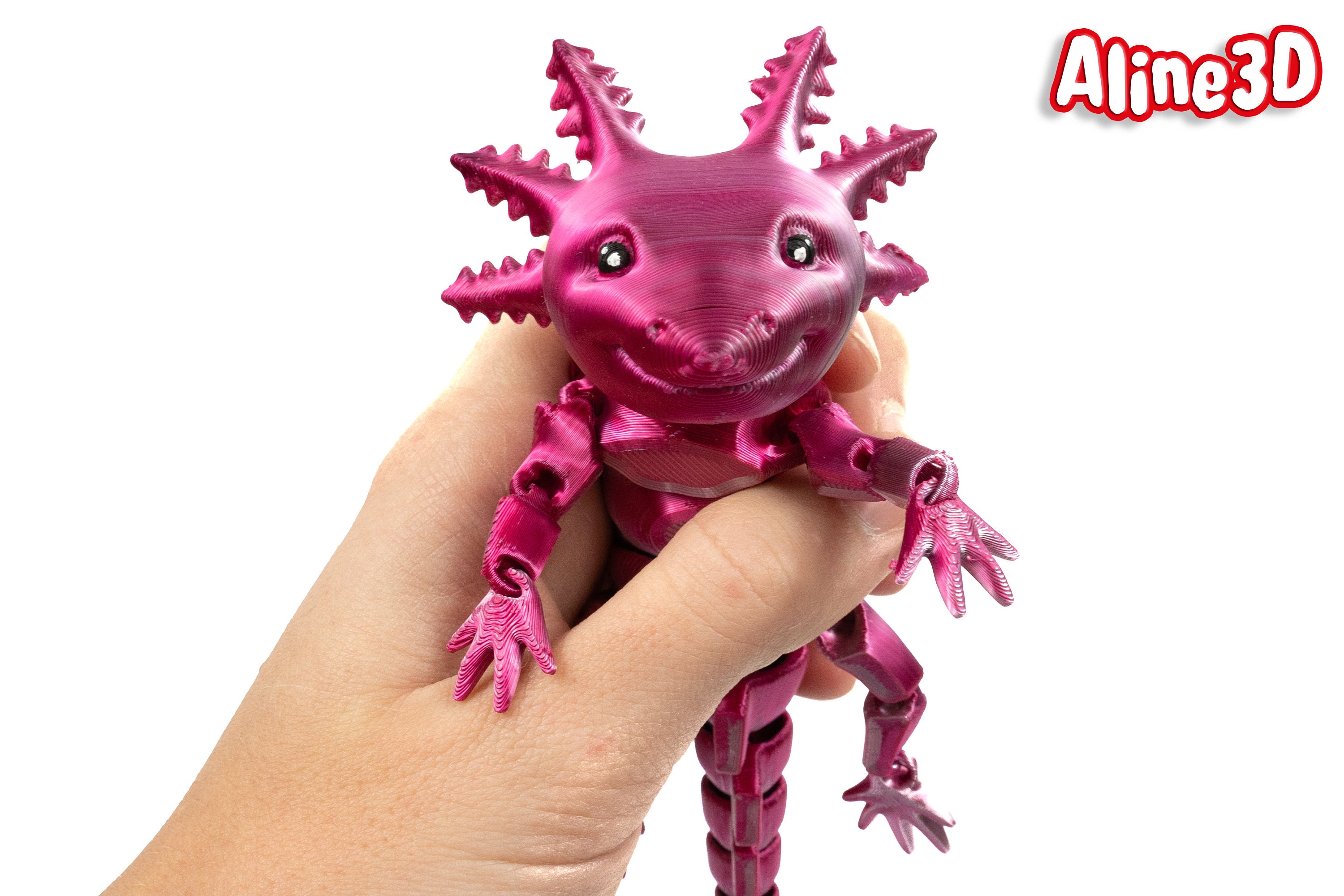 Adorable jouet Axolotl Fidget imprimé en 3D
