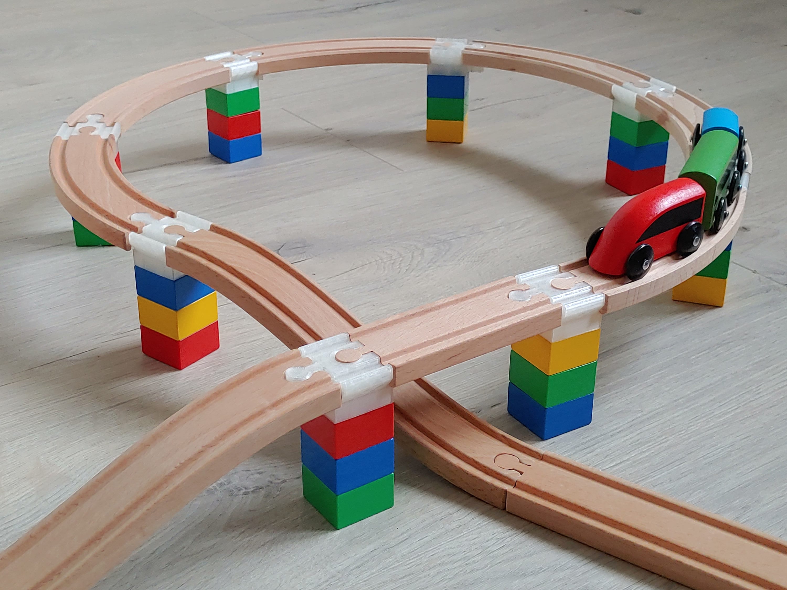 Wooden Train Track Duplo Adapters: Bridge Building Expansion Set - Etsy ...