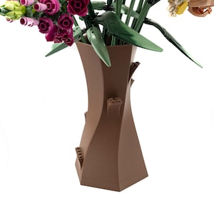 LEGO Kompatibel Vase für Botanische Gartenblumen - 3D Gedruckte Moderne Dekorative Vase für LEGO Botanischer Garten