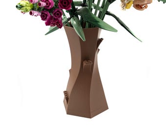 3D Gedruckte Vase - Kompatibel mit LEGO Botanical Garden Blumen