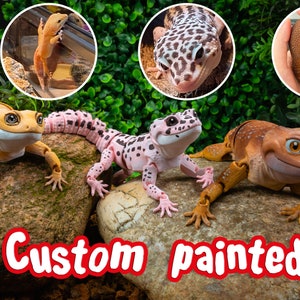 Custom Painted Leopard Gecko Fidget Toy