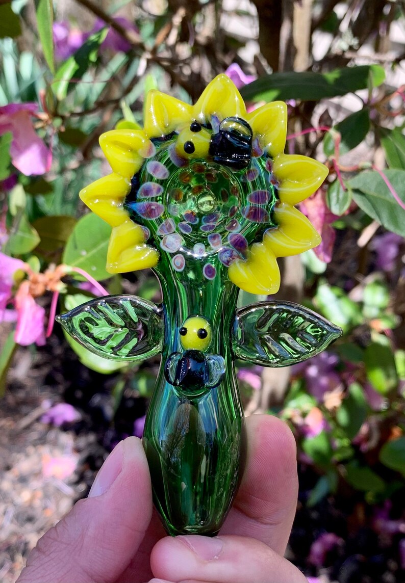 Flower Pipe Super cute Glass Etsy
