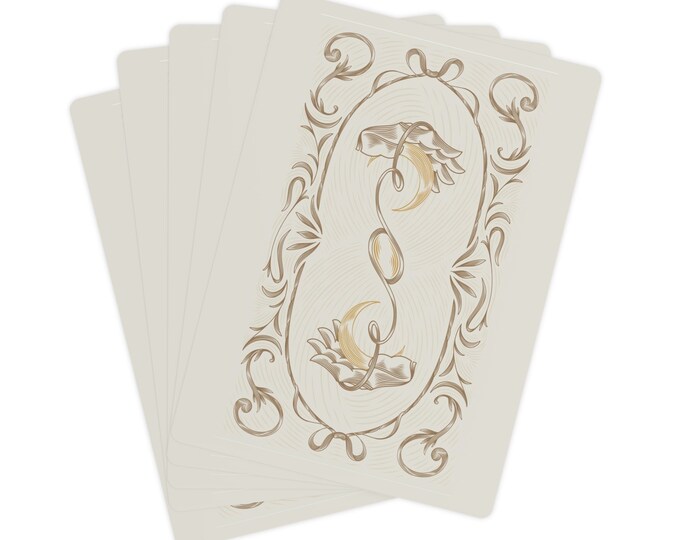 Moon in Hands Poker Cards
