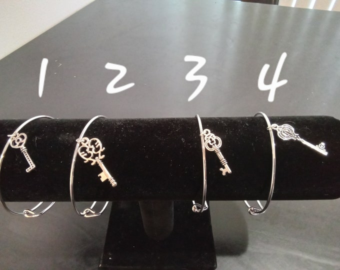 Adjustable Key Charm Bracelet