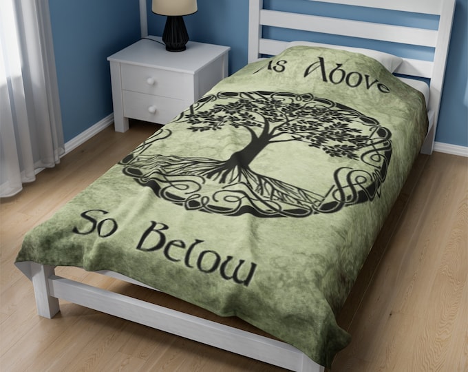 As Above, So Below Velveteen Plush Blanket