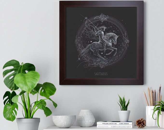 Zodiac Sagittarius Framed Square Poster