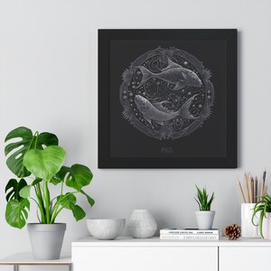 Zodiac Pisces Framed Square Poster
