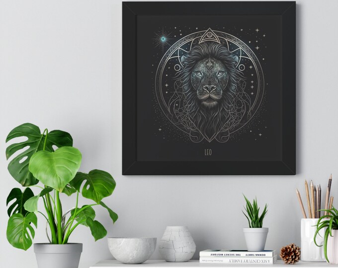 Zodiac Leo Framed Square Poster