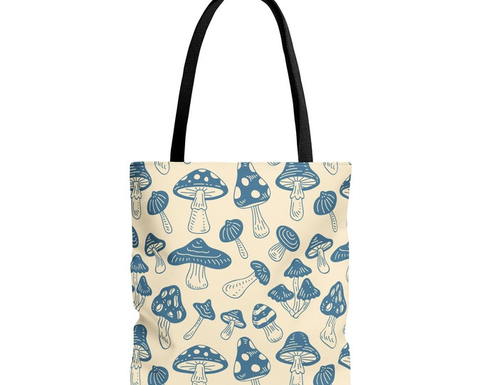 Blue Mushrooms Tote Bag (AOP)