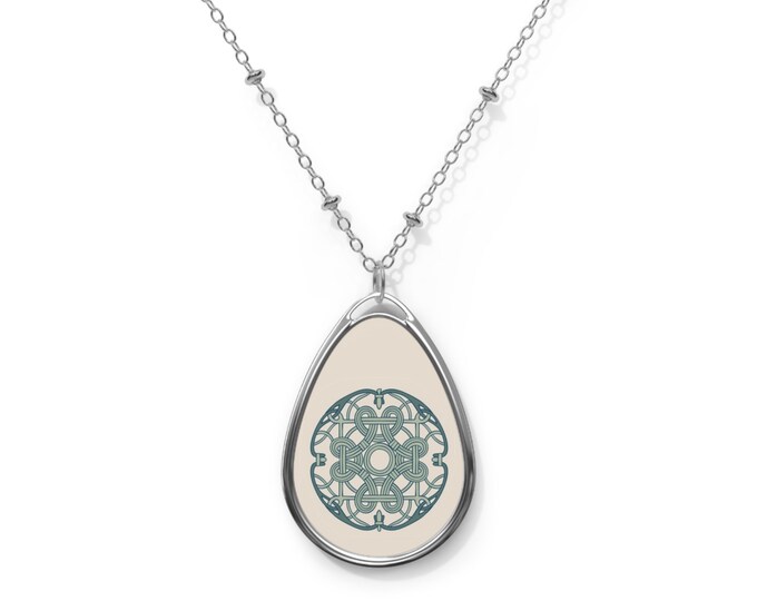 Celtic Knot Oval Necklace